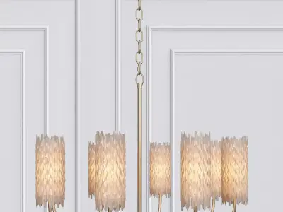 Natural Selenite Shaded 8 Light Chandelier 3D model