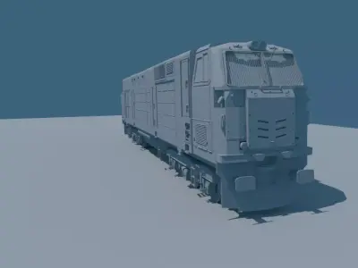 GE ES30ACI Locomotive Low-poly 3D model
