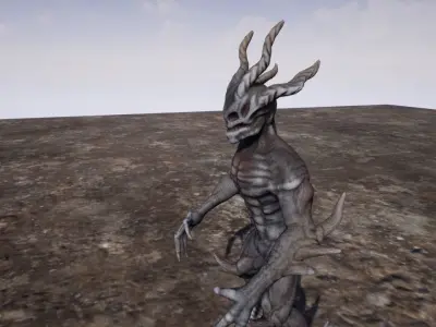 Dark Sentinel Low-poly 3D model