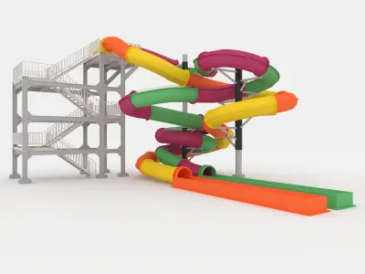 Waterpark Slide 3 3D model
