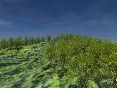 Forest Mountain Low-poly 3D model