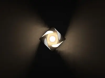 Futuristic Twisted Lamp 3D model