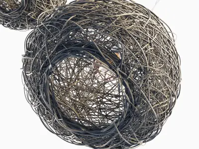 Lamp Rattan sphere hive n1 3D model