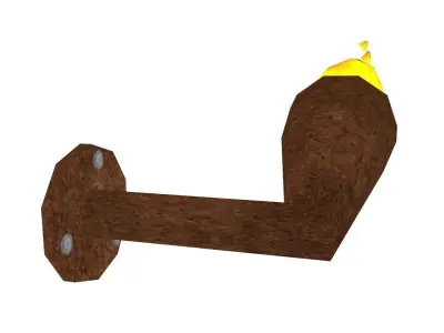 torch candle on wall Free low-poly 3D model