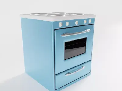 Vintage Electric Stove 3D model