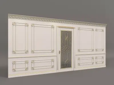 Wall Molding in Classic French style 6 3D model