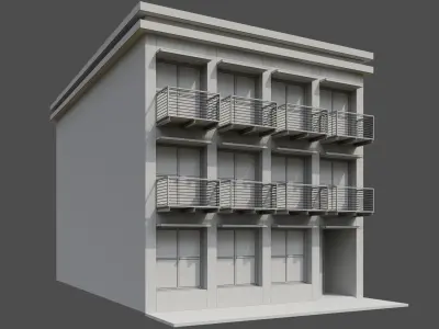 Building 001 3D model