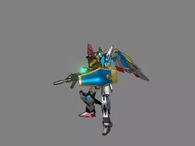 Attacker Gundam 15 A 3D model