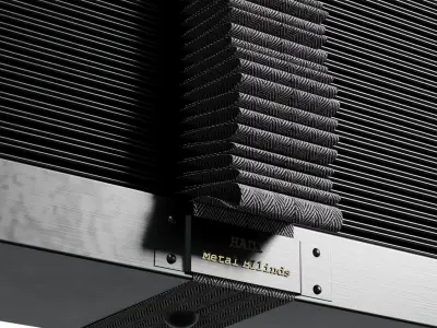 Metal Blinds black 1500 in 35mm v2 Low-poly 3D model