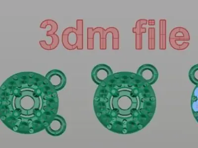 Dainty Round Halo Pendant 3mm 3D print model