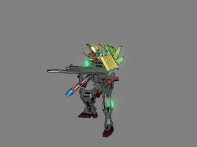 Attacker Gundam 6 A 3D model