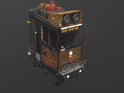 Small sci fi spaceship 3D model