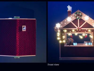 Christmas House Low-poly 3D model