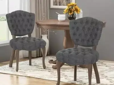 Fairfield Tufted Velvet Side Chair 3D model