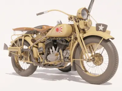 3D IJA Rikuo Type 97 Low-poly 3D model