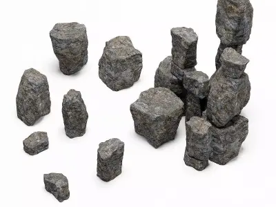 Rock stone collection n8 3D model