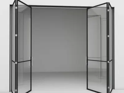 Aluminium door 4 3D model