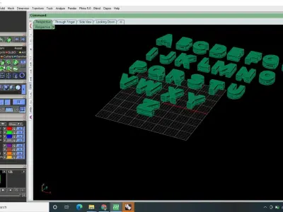 ENGLISH ALPHABET LETTERS 3D print model