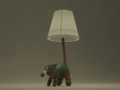 Childroom fox desk lamp 3D model