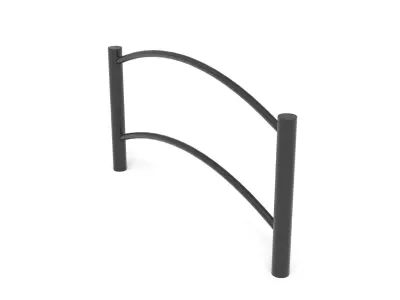 Street Fence - Arched Low-poly 3D model