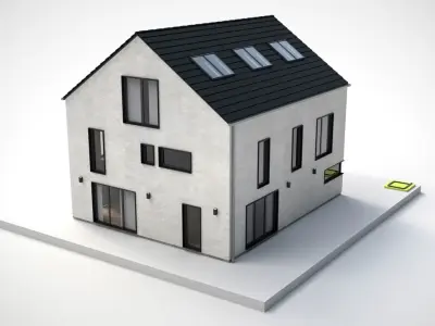 House 1 - Modern City Villa Low-poly 3D model