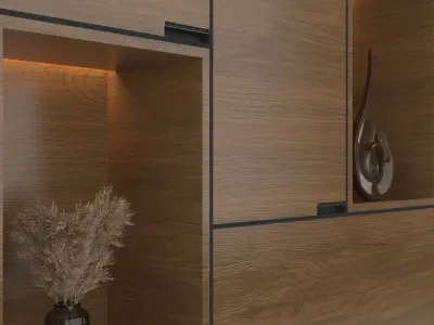 Wooden Cabinet Furniture Low-poly 3D model purchase