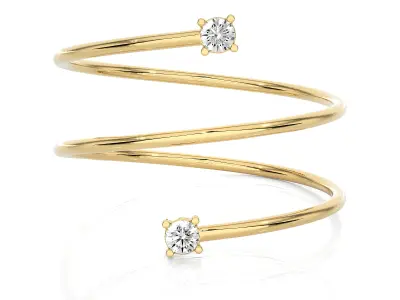 Light Minimalist Diamond Ring 3D print model 5