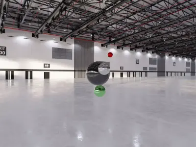 HDRI v2 - Exhibition Hall Interior 7 - 16384x8192 Texture