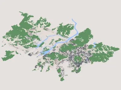 Busan City South Korea 3D model