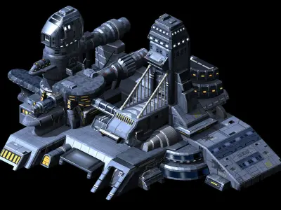Sci Fi Building-Preparation Center 01 3D model