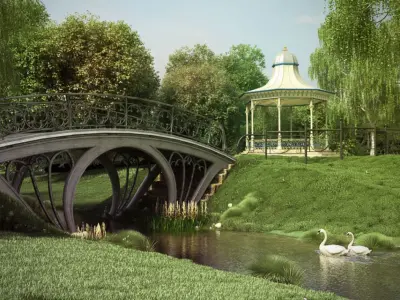 Archmodels vol 116 - streets and gardens 3D model