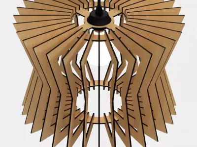 CEILING LIGHT LAMP 3D PRINT AND LASER CUT FILES MODEL 8 3D print model