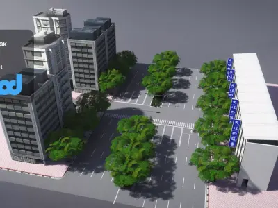 TW Street 12 lanes 3D model