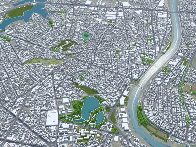 Villahermosa Tabasco Mexico 30km AI Low-poly 3D model