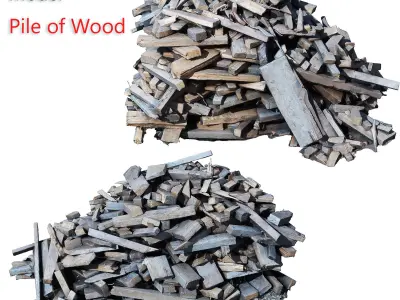 Ultra realistic Firewood HQ 3D Model Pack