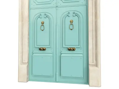 Entrance classic door 74 3D model