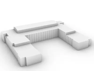 Neoclassical Municipal City Hall Building Free 3D model