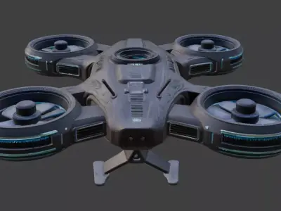 Scifi Hexacopter Drone 3D model