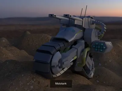 scifi motoroids 3D Model Pack