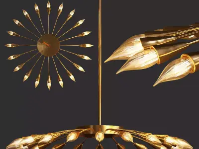 Sputnik Chandelier 3D model