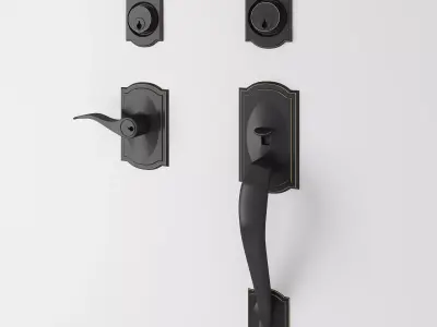Door Handle in Black 3D model