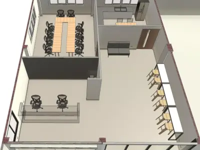 Small interior by REVIT 3D model