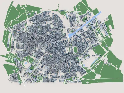 Ravenna City Emilia Romagna region Italy 3D model