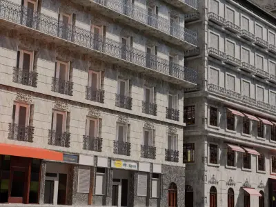 SuperBuilding V 1 Geometry Nodes Building Generator 3D model