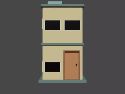 Lowpoly 3D House Low-poly 3D model