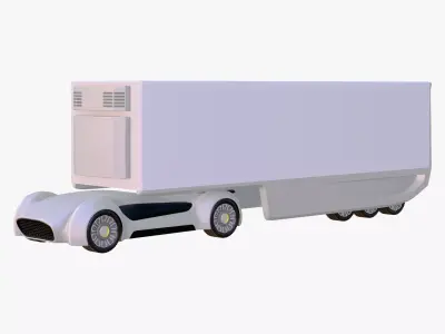 Autonomous Futuristic Cargo Truck M2 3D model