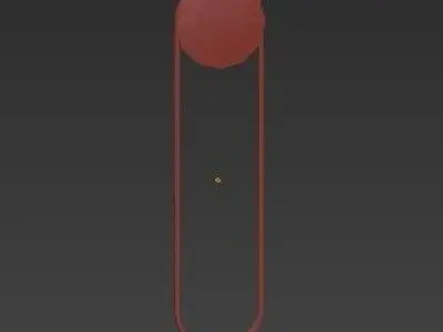 Untitled bookmark with dot in middle 3D model