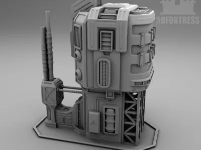 Martian factory 3D print model