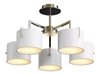 sayrus ceiling light with five drum lights 3D model