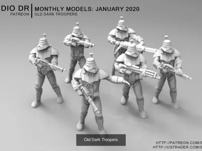 Old Dark Empire Army Collection 3D Model Pack